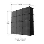 Schoenenkast / Schoenenrek - 126 x 127 x 31 cm - Zwart, Huis en Inrichting, Verzenden, Nieuw