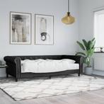 vidaXL Slaapbank met matras 90x200 cm kunstleer zwart, Huis en Inrichting, Overige materialen, 90 cm, Eenpersoons, Verzenden