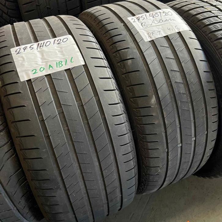 2 x Bridgestone Alenza 001 275-40-20 RFT Zomerbanden 4,5mm, Auto-onderdelen, Banden en Velgen, 20 inch, Zomerbanden, 275 mm, Personenwagen