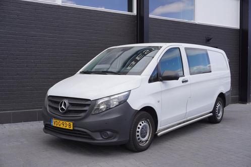 Zakelijke Lease |  Mercedes-Benz Vito 111 CDI Lang Dubbele C, Auto's, Bestelauto's, Dealer onderhouden, Lease, Zwart, Handgeschakeld