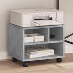 vidaXL Printerkastje met wielen 41x32x34,5 cm betongrijs, Verzenden, Nieuw