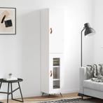 vidaXL buffetkast 34,5x34x180 cm bewerkt hout wit, Huis en Inrichting, Kasten | Buffetkasten, Minder dan 50 cm, Verzenden, Nieuw