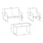 Tuinset 4-delig Anzi loungeset grijs casa.pro, Verzenden, Nieuw