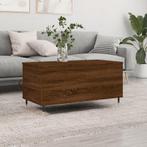 vidaXL Salontafel 90x44,5x45 cm bewerkt hout bruin, Huis en Inrichting, Tafels | Salontafels, Minder dan 50 cm, 50 tot 100 cm