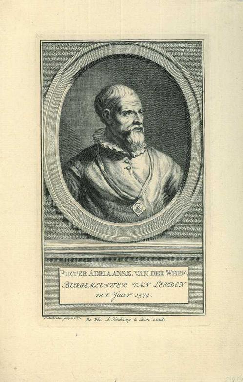 Portrait of Pieter Adriaansz. van der Werff, Antiek en Kunst, Kunst | Etsen en Gravures