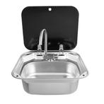 RVS Caravan Spoelbak met Opvouwbare Kraan en Afdekking, Verzenden, Nieuw