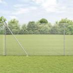 vidaXL Hecke met palen Zilver 1.6 x 10 m Staal, Verzenden, Nieuw, IJzer