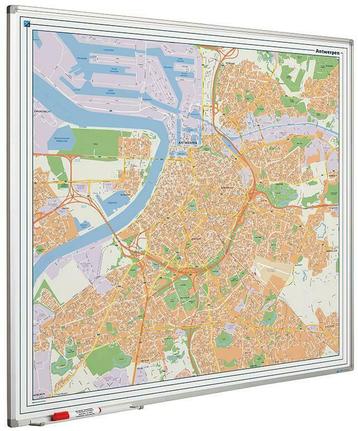 Landkaart van Antwerpen op whiteboard gedrukt 110x110 cm beschikbaar voor biedingen