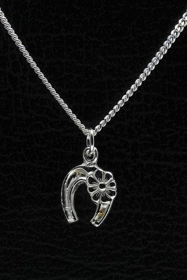 Zilveren Hoefje ketting hanger, Sieraden, Tassen en Uiterlijk, Kettinghangers, Verzenden