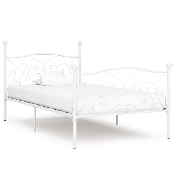 Bedframe 100x200 Metaal Wit | Retourdeal | Goedkoop!, Huis en Inrichting, Slaapkamer | Bedden, 100 cm, 200 cm, Wit, Nieuw, Metaal