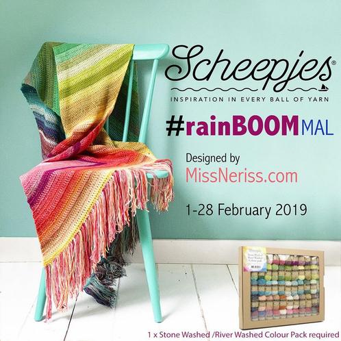 RainBOOM MAL - by Miss Neriss - Scheepjescal met Scheepjes, Hobby en Vrije tijd, Breien en Haken, Haken, Overige typen, Nieuw