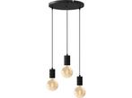 Calex Retro Plafondlamp - 3x E27 - Hanglamp Industrieel -, Verzenden, Zo goed als nieuw