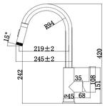 Copa Keukenkraan K8800B RVS Zwart, Huis en Inrichting, Verzenden, Nieuw