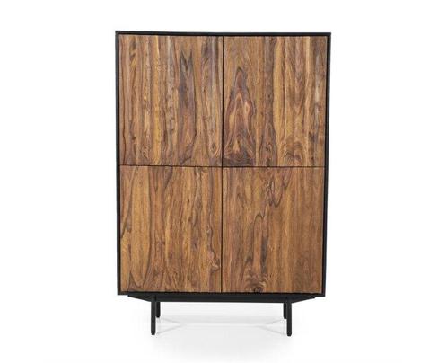 Kabinet Alexander Sheesham 104 cm - bruin | Eleonora, Huis en Inrichting, Kasten | Wandmeubels, Nieuw, Ophalen of Verzenden