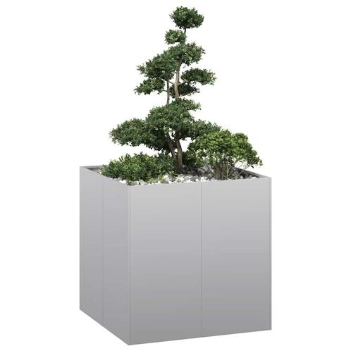 vidaXL Plantenbak 80x80x80 cm gegalvaniseerd staal, Tuin en Terras, Bloembakken en Plantenbakken, Nieuw, Metaal, Verzenden