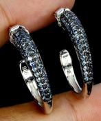 Zonder minimumprijs - Oorbellen Zilver Saffier, Nieuw