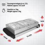 Jago Buffetwarmer - Warmhoudfunctie- 3x1.5 Liter - RVS, Verzenden, Nieuw