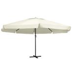 Parasol 600cm Zandwit | Gebruikt | 70% Korting, Nieuw, Ophalen of Verzenden, Waterdicht, Stokparasol