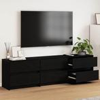 vidaXL TV-kast Zwart 182 x 34 x 50 cm, Huis en Inrichting, Minder dan 50 cm, Verzenden, Nieuw, Minder dan 100 cm