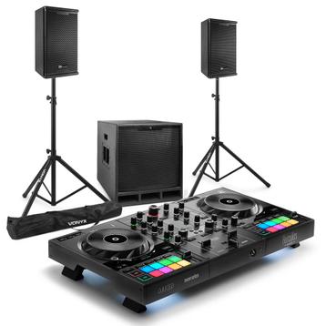 Hercules DJ Set Semi Pro met Power Dynamics speakerset 1200W