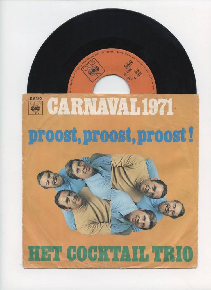 Cocktail Trio, Het – Proost, Proost, Proost! / Bergie O..., Cd's en Dvd's, Vinyl Singles, Verzenden