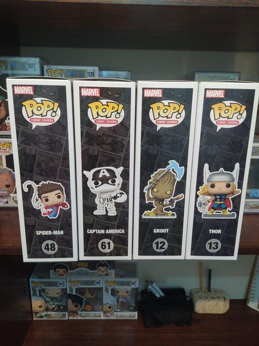 Funko - Funko Pop Spider-Man; Captain America; Groot; Thor -, Antiek en Kunst, Antiek | Speelgoed