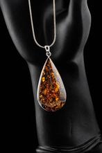 Baltische barnsteen druppelketting – Prachtige gouden