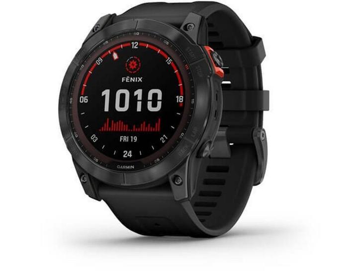 Garmin fnix 7X Solar - Smartwatch - 1,4 scherm - Grijs, Huis en Inrichting, Woonaccessoires | Overige, Zo goed als nieuw, Verzenden