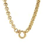 Gouden jasseron collier 50 cm 14 karaat, Sieraden, Tassen en Uiterlijk, Kettingen, Verzenden, Zo goed als nieuw, Goud, Goud