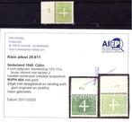 Nederland 1946 - Cijferzegel met volledige spiegeldruk,, Gestempeld