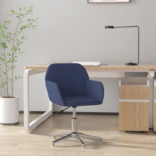 vidaXL Kantoorstoel draaibaar stof blauw, Huis en Inrichting, Bureaus, Nieuw, Verzenden