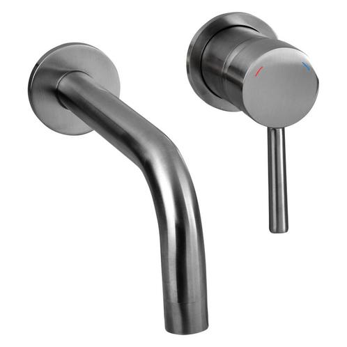 Wastafelmengkraan Differnz Inbouw Gunmetal, Doe-het-zelf en Verbouw, Sanitair, Kraan, Nieuw, Ophalen of Verzenden