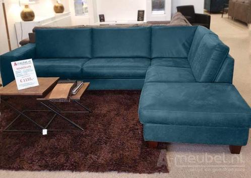 Hoekbank Maassluis - hoekbanken - Blauw, Huis en Inrichting, Banken | Sofa's en Chaises Longues, Nieuw, Stof