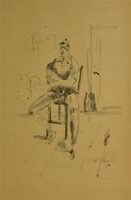 Filippo de Pisis (1896-1956) - Figura Seduta