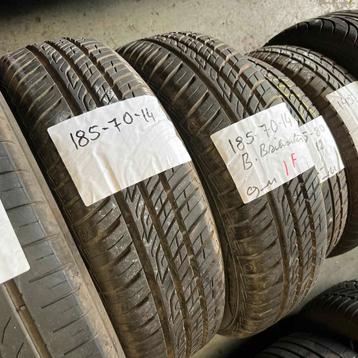 2 x Barum Brilliantis 185-70-14 Zomerbanden 9mm beschikbaar voor biedingen