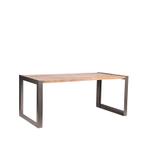 LABEL51 - Eettafel Factory - Rough Mangohout - Vintage, Huis en Inrichting, 200 cm of meer, 50 tot 100 cm, Nieuw, Industrieel