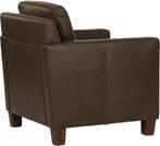 Direct meenemen | Bruine leren fauteuil | bruin leer | NIEUW, Huis en Inrichting, Fauteuils, Nieuw, Ophalen of Verzenden, Landelijk
