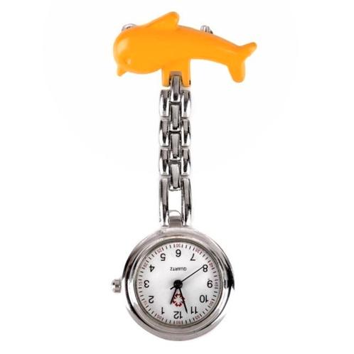 Fako® - Verpleegstershorloge - Dolfijn - Geel, Sieraden, Tassen en Uiterlijk, Horloges | Dames, Verzenden