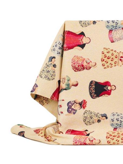 Hoge kwaliteit GOBELIN-stof met poppenpatronen - 2,90 x 2,80, Antiek en Kunst, Antiek | Kleden en Textiel
