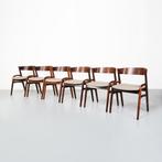 Vintage Deense eetkamerstoelen in palissanderhout, set van 6, Hout, Gebruikt, Overige kleuren, Deens Design, Scandinavisch, Vintage, Mid-Century