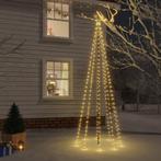 vidaXL Kerstboom met grondpin 310 LEDs warmwit 300 cm, Diversen, Kerst, Nieuw, Verzenden