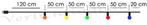 prikkabel - 25 meter met 50 LED lampen  (5 kleuren), Tuin en Terras, Verzenden, Nieuw