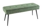 Design bank BOUTIQUE 100cm groen koord zwart metalen poten -, Huis en Inrichting, Banken | Bankstellen, Ophalen of Verzenden, Nieuw