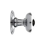 Vaste ronde deurknop 80mm in glanzend nikkel - voor binne..., Ophalen of Verzenden, Nieuw, Koper of Messing, Overige typen