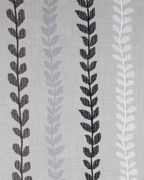 Linnenlook Katoen Geborduurd Laurier Lichtgrijs, Hobby en Vrije tijd, Stoffen en Lappen, Grijs, Nieuw