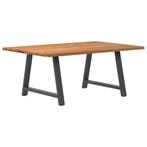 vidaXL Eettafel met natuurlijke rand 180x120x74 cm massief, Huis en Inrichting, Tafels | Eettafels, Verzenden, Nieuw