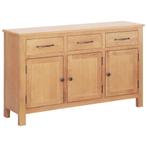 vidaXL Dressoir Bruin 112 x 33.5 x 70 cm Massief eikenhout, Verzenden, Nieuw, Eikenhout, 100 tot 150 cm