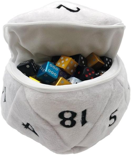 D20 Dobbelsteen Zak - Wit | Ultra Pro - Spelonderdelen, Hobby en Vrije tijd, Gezelschapsspellen | Bordspellen, Nieuw, Verzenden