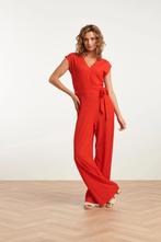 -50% Smashed Lemon  Smashed Lemon 25116 rood stretchy crinkl, Kleding | Dames, Jumpsuits, Verzenden, Nieuw, Rood