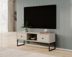 TV-Meubel beige 115x33x43 | 2 lades TV-kast, Overige materialen, 100 tot 150 cm, Verzenden, Nieuw